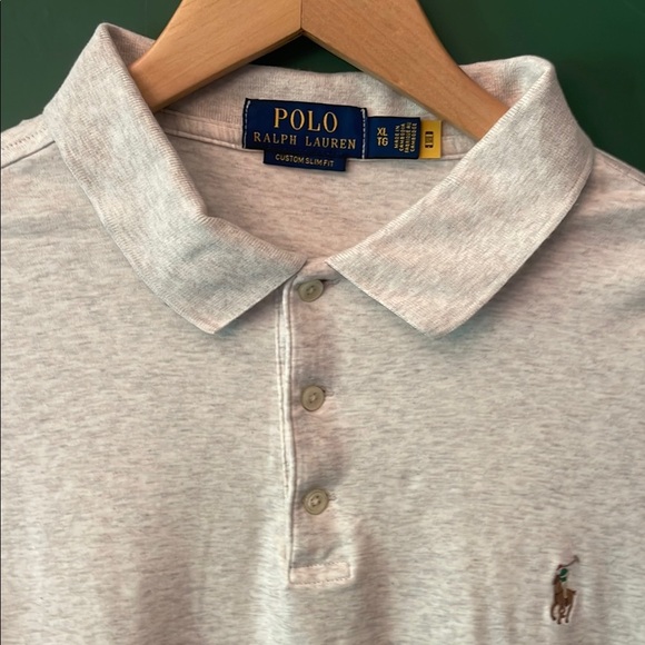 POLO Ralph Lauren Custom Slim Fit Men's XL Soft Cotton Polo Preppy Classic - Picture 4 of 6
